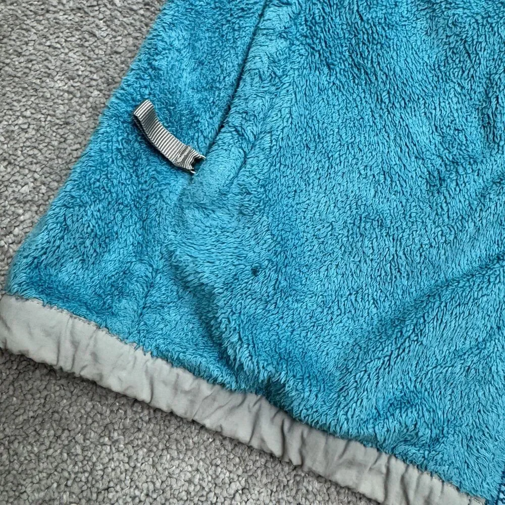 The North Face Denali Fleece Jacket Kids Youth XL Blue Gray Full Zip Pocket Hike